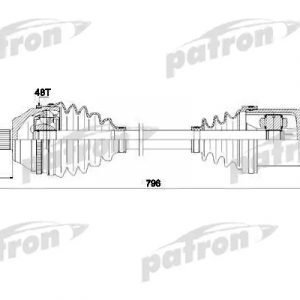 Полуось передняя левая