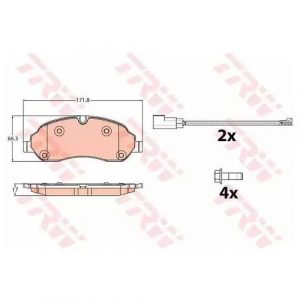 Колодки тормозные передние к-кт