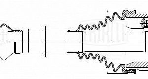 Полуось передняя правая