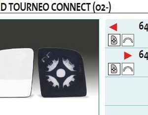 Стекло зеркала механического правого