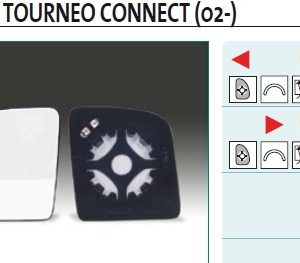 Стекло зеркала электрического левого