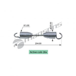 Пружина возвратная тормозных колодок
