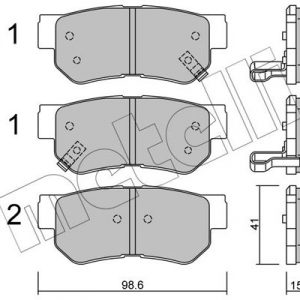 Колодки тормозные задние дисковые к-кт