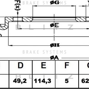 Диск тормозной передний вентилируемый