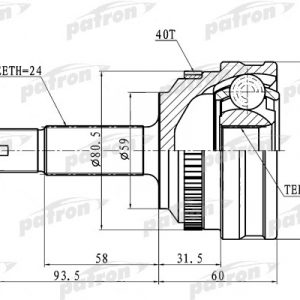 ШРУС наружный передний