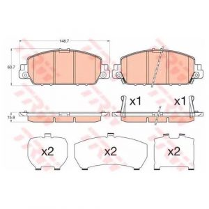 Колодки тормозные передние к-кт