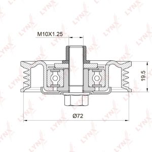 Ролик-натяжитель ручейкового ремня