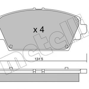 Колодки тормозные передние к-кт