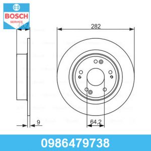 Диск тормозной задний