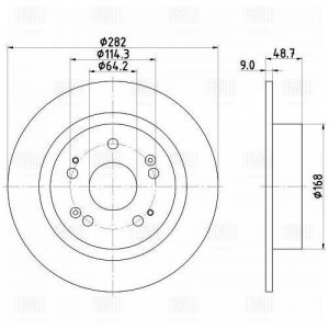Диск тормозной задний
