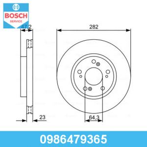 Диск тормозной передний вентилируемый
