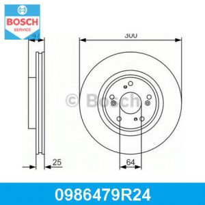 Диск тормозной передний вентилируемый