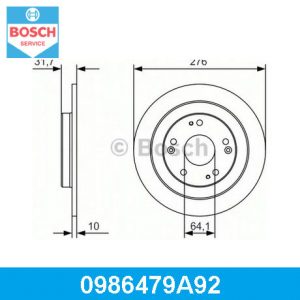 Диск тормозной задний