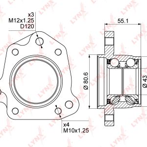Подшипник задней ступицы правый