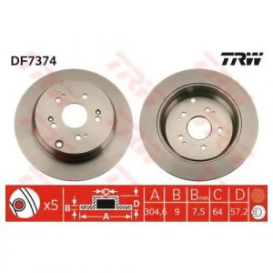 Диск тормозной задний