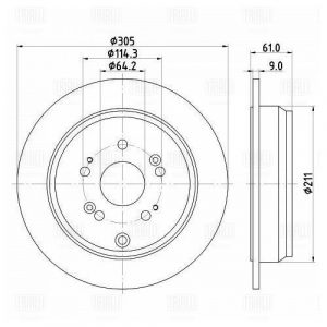 Диск тормозной задний
