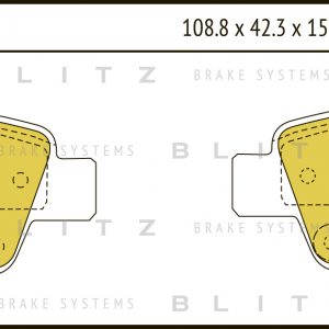 Колодки тормозные задние дисковые к-кт