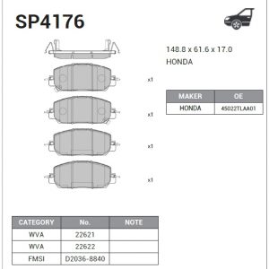 Колодки тормозные передние к-кт