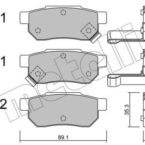 Колодки тормозные задние дисковые к-кт