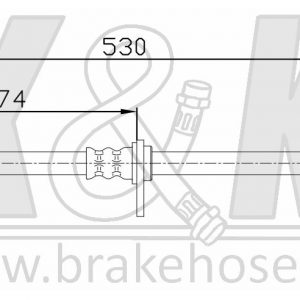 Шланг тормозной передний правый