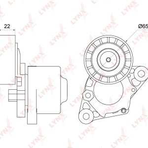 Ролик-натяжитель ручейкового ремня