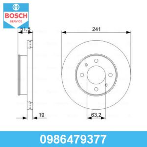 Диск тормозной передний вентилируемый