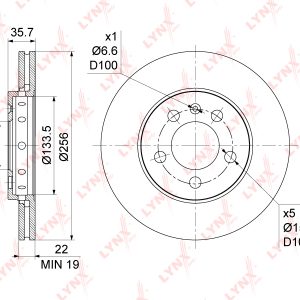 Диск тормозной передний вентилируемый
