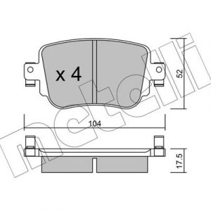 Колодки тормозные задние дисковые к-кт