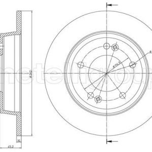 Диск тормозной задний