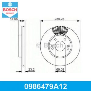 Диск тормозной передний вентилируемый