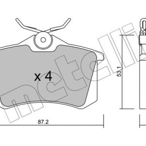 Колодки тормозные задние дисковые к-кт