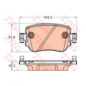 Колодки тормозные задние дисковые к-кт