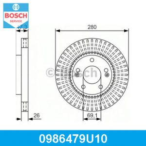 Диск тормозной передний вентилируемый
