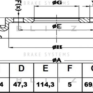 Диск тормозной передний вентилируемый