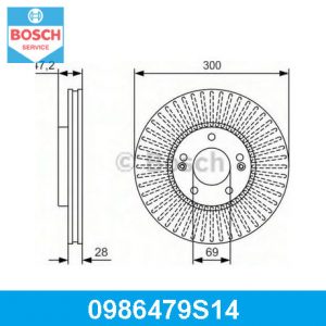 Диск тормозной передний вентилируемый