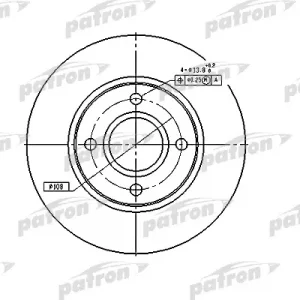 Диск тормозной передний вентилируемый