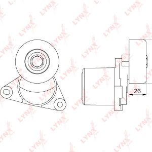 Ролик-натяжитель ручейкового ремня