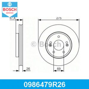 Диск тормозной передний вентилируемый