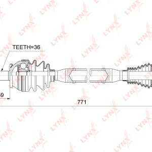 Полуось передняя правая