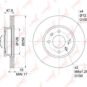 Диск тормозной передний вентилируемый