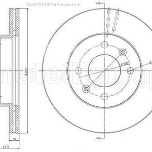 Диск тормозной передний вентилируемый