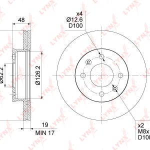 Диск тормозной передний вентилируемый