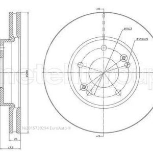 Диск тормозной передний вентилируемый