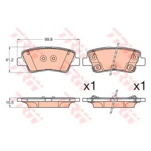 Колодки тормозные задние дисковые к-кт