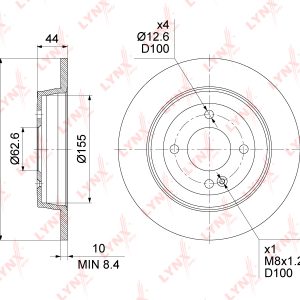 Диск тормозной задний