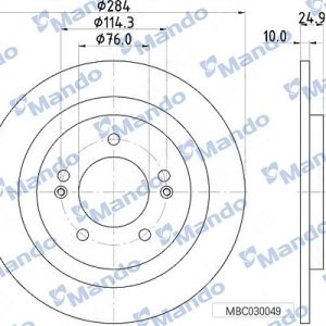 Диск тормозной задний