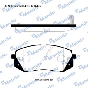 Колодки тормозные передние к-кт