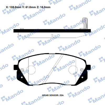 Колодки тормозные передние к-кт