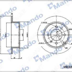Диск тормозной задний