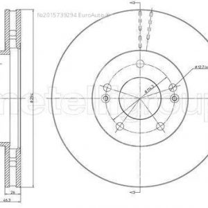 Диск тормозной передний вентилируемый